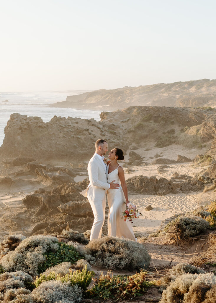 Couple Eloping in Scenic Coastal Destination