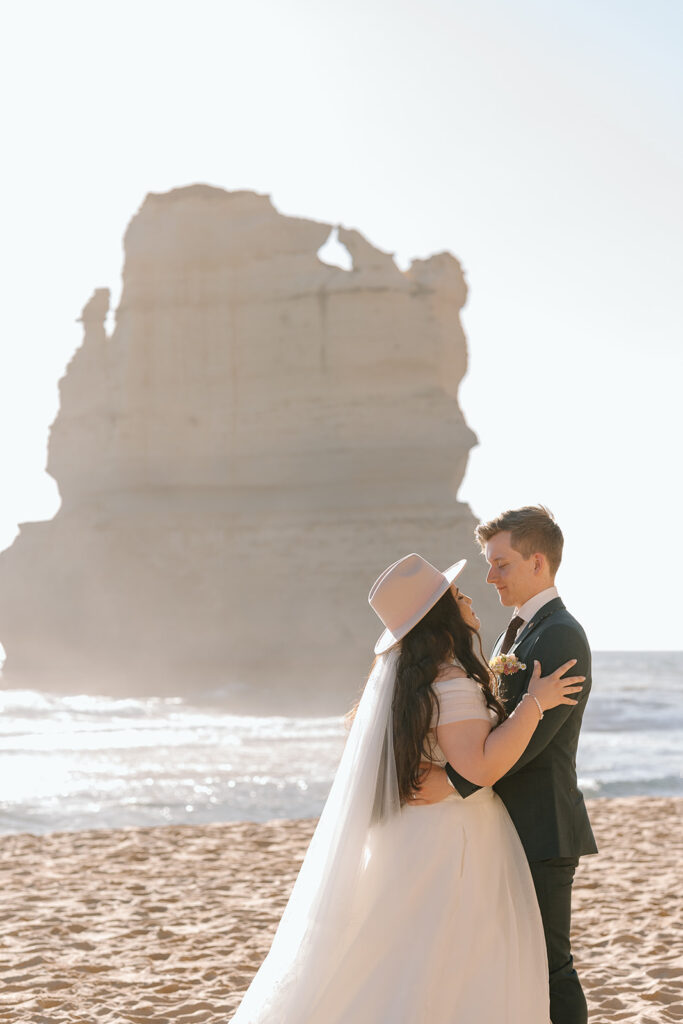 couple exploring on their elopement day